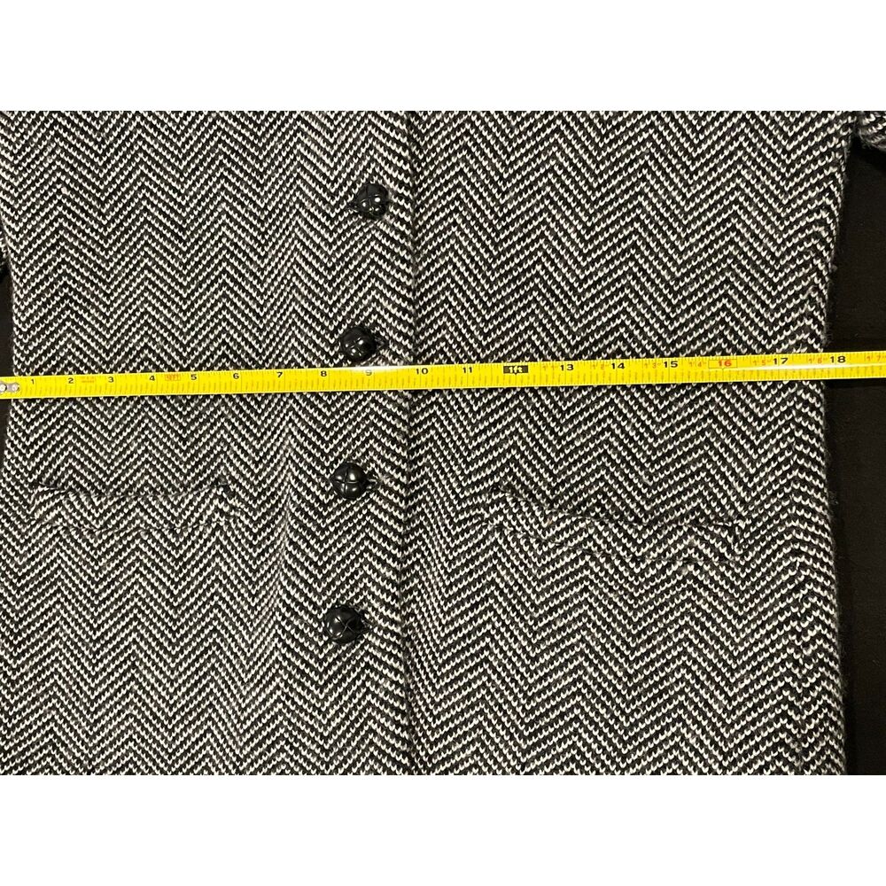 ~ Preppy Collegiate Sm Lauren Ralph Lauren Blazer Jacket Wool Tweed Chevron - Picture 8 of 16